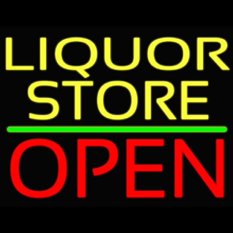 Liquor Store Open 1 Neonskylt