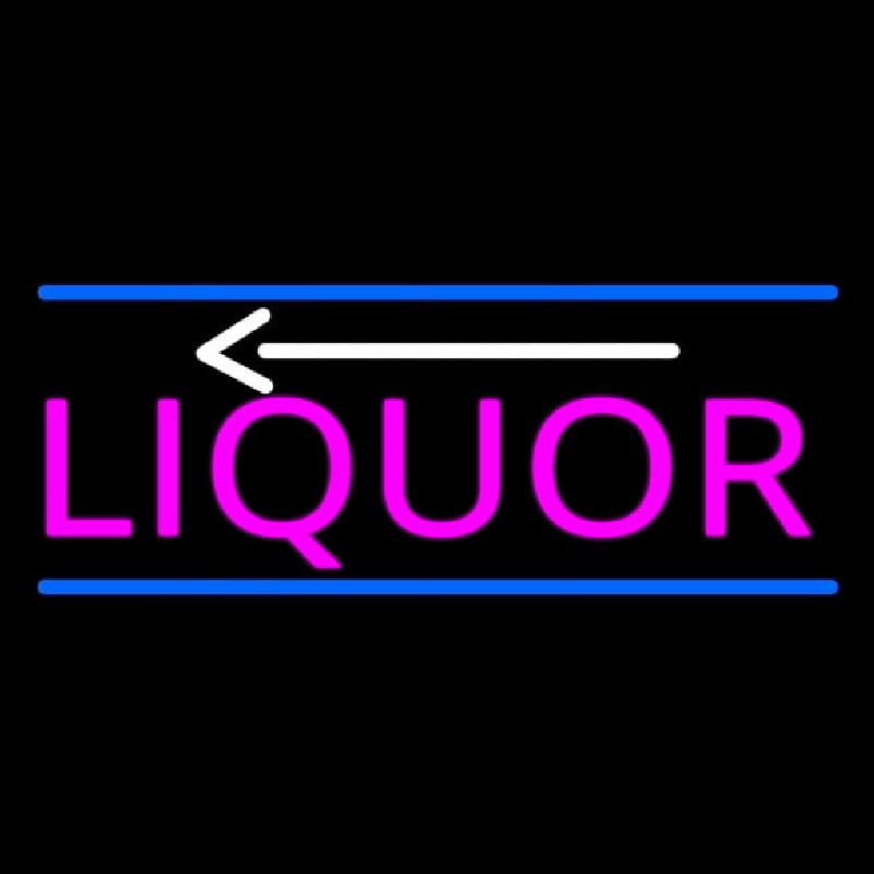 Liquor With Arrow Neonskylt