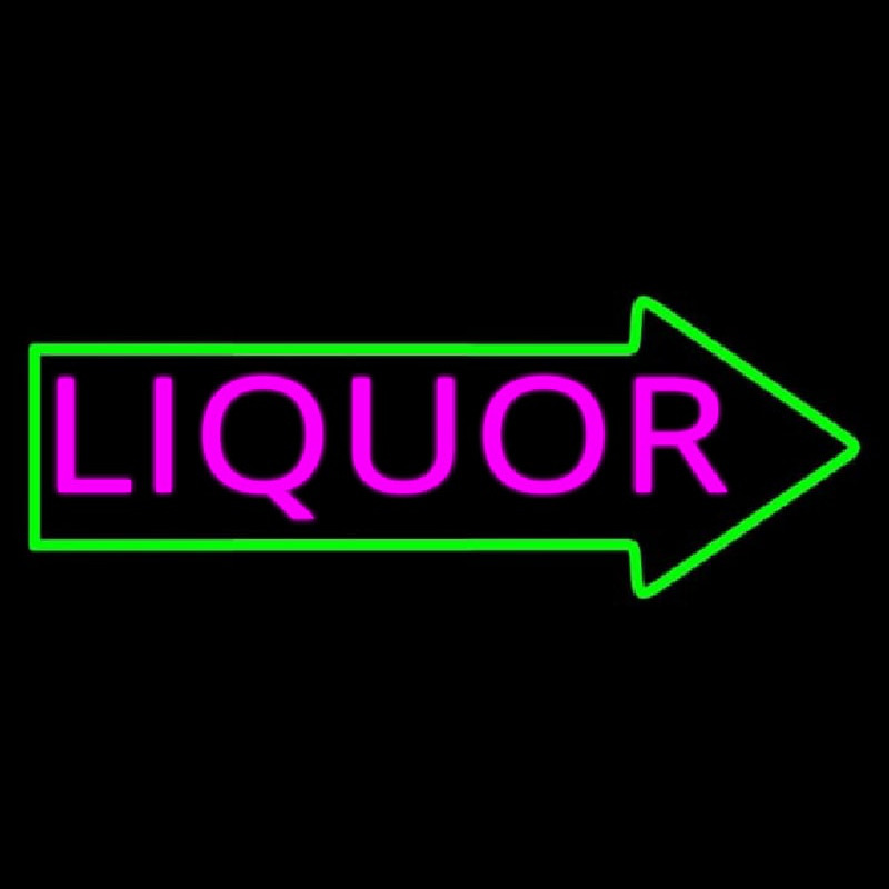 Liquor With Arrow Neonskylt