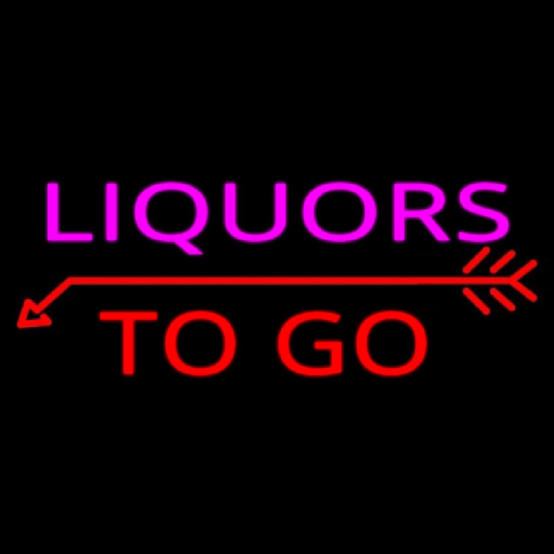 Liquors To Go Neonskylt