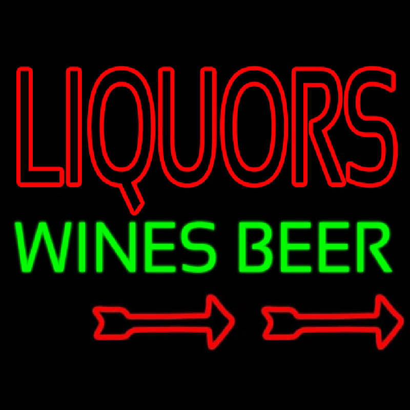 Liquors Wines Beer Neonskylt