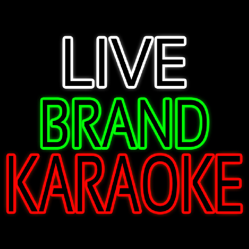 Live Band Karaoke Neonskylt