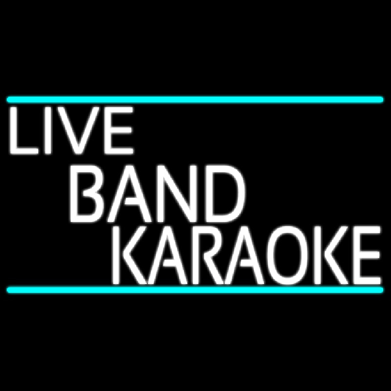 Live Band Karaoke Neonskylt