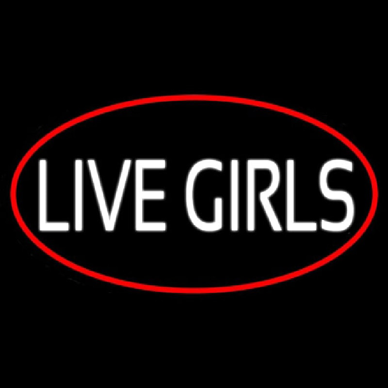 Live Girls With Red Border Neonskylt