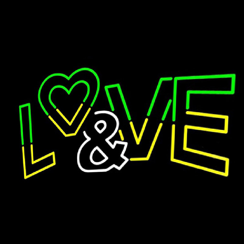 Love And Logo Neonskylt