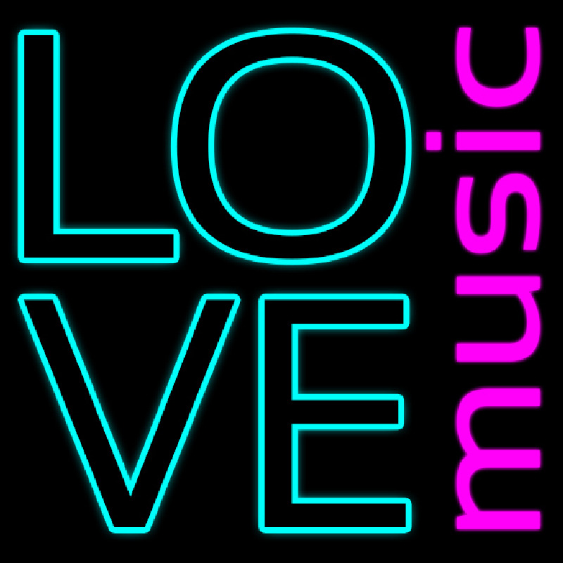 Love Music Neonskylt