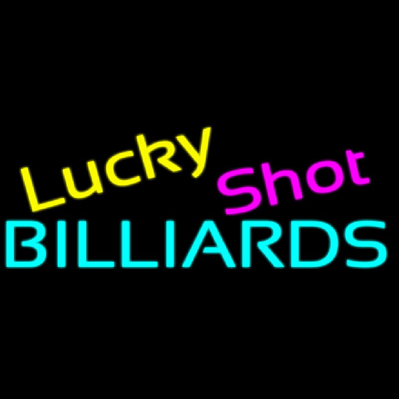 Lucky Shot Billiards 1 Neonskylt