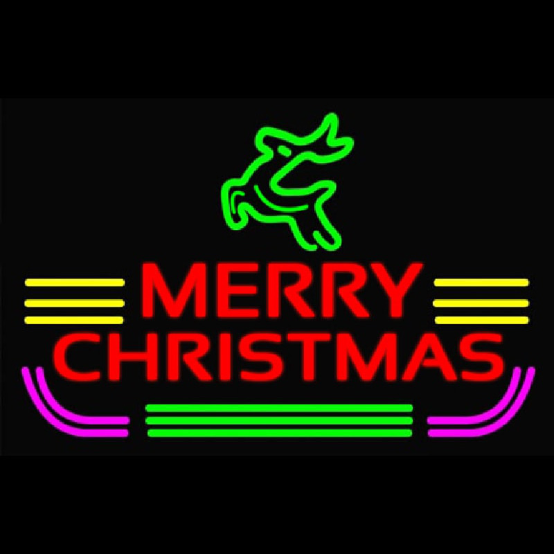 Marry Christmas Logo Neonskylt