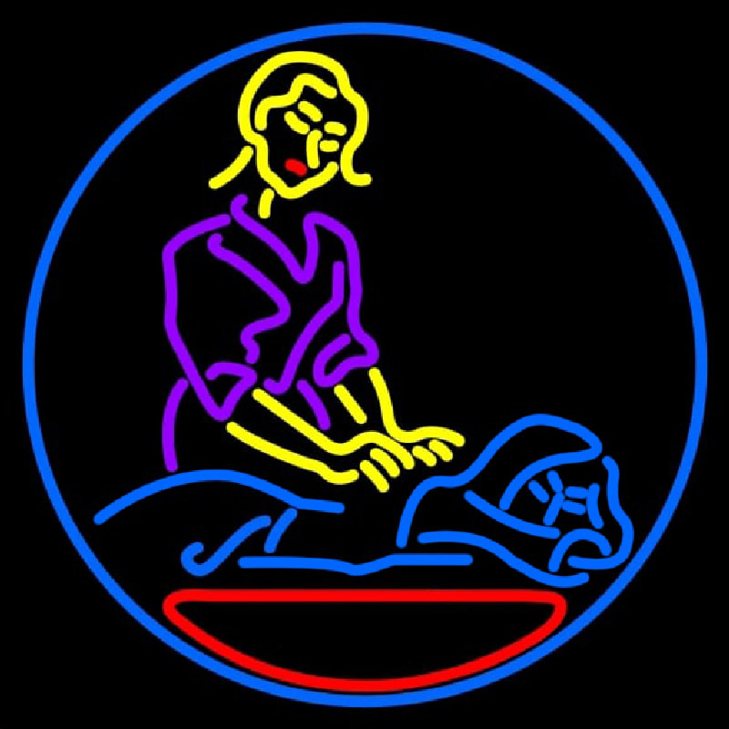 Massage Logo Open Neonskylt