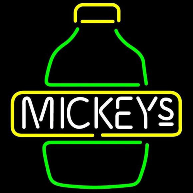 Mickeys Bottle Neonskylt