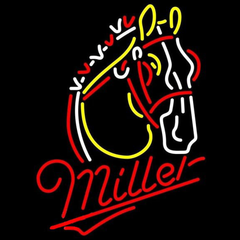 Miler Horse Beer Sign Neonskylt