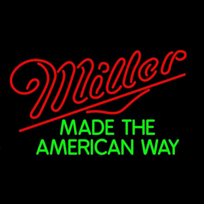 Miller American Way Beer Sign Neonskylt