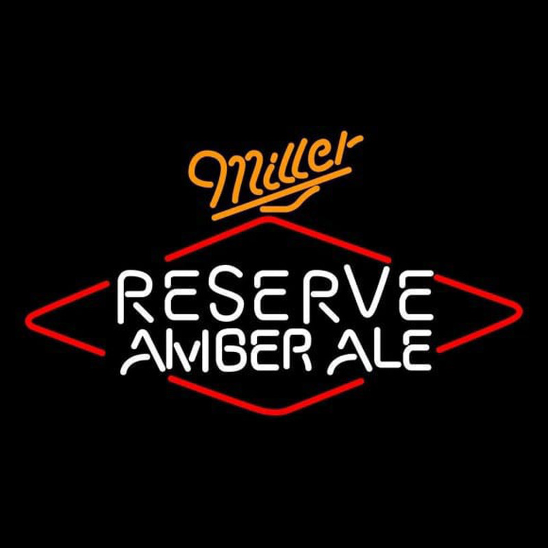 Miller Reserve Amber Ale Beer Sign Neonskylt