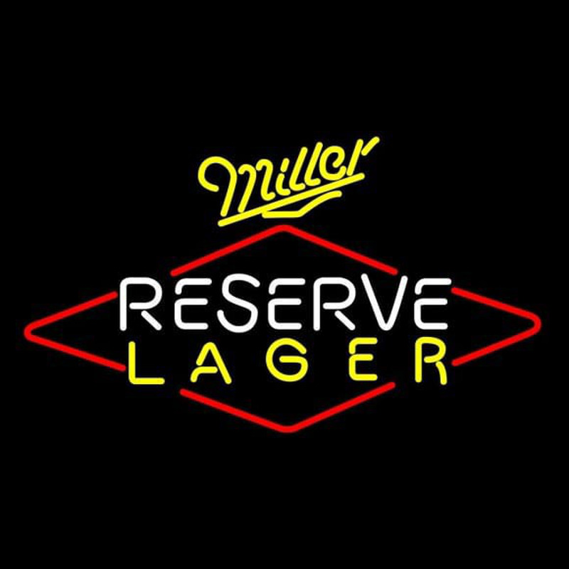 Miller Reserve Lager Beer Sign Neonskylt