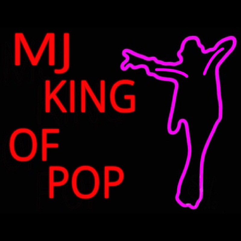 Mj King Of Pop Neonskylt