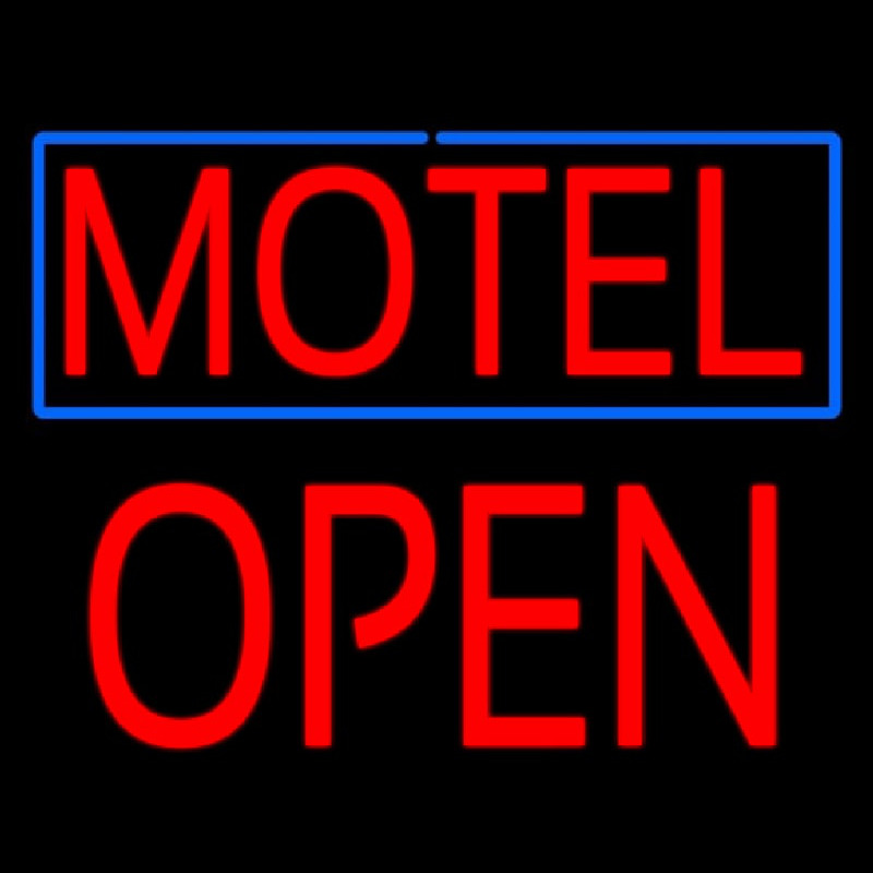 Motel Block Open Neonskylt