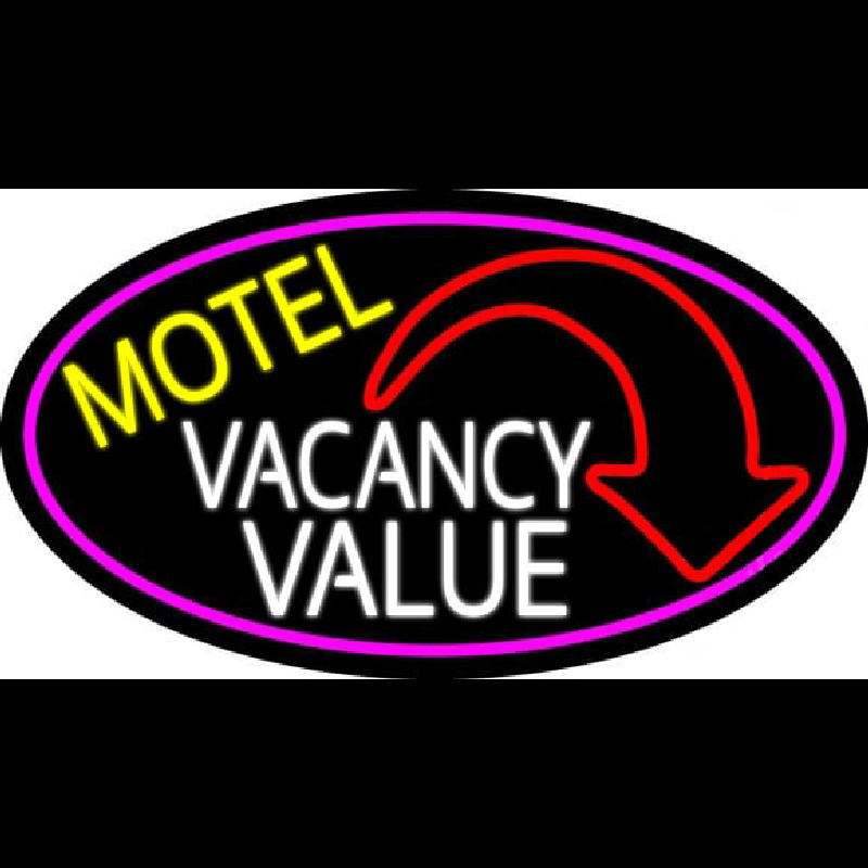 Motel Vacancy Value With Arrow Neonskylt