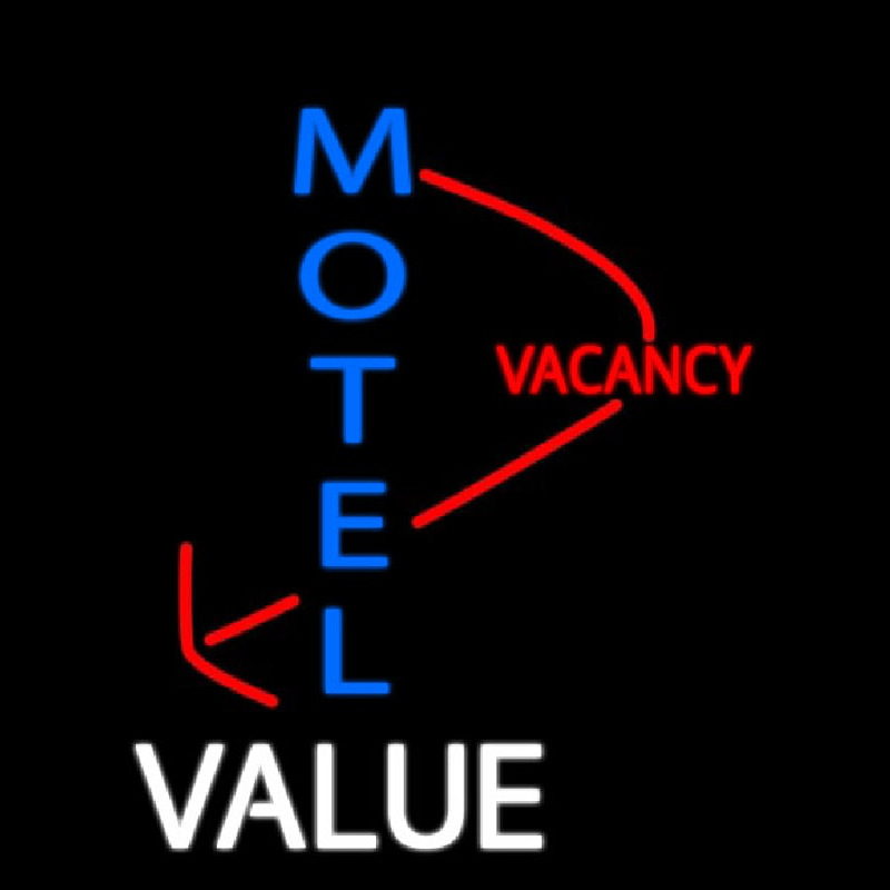 Motel Vacancy Value With Arrow Neonskylt