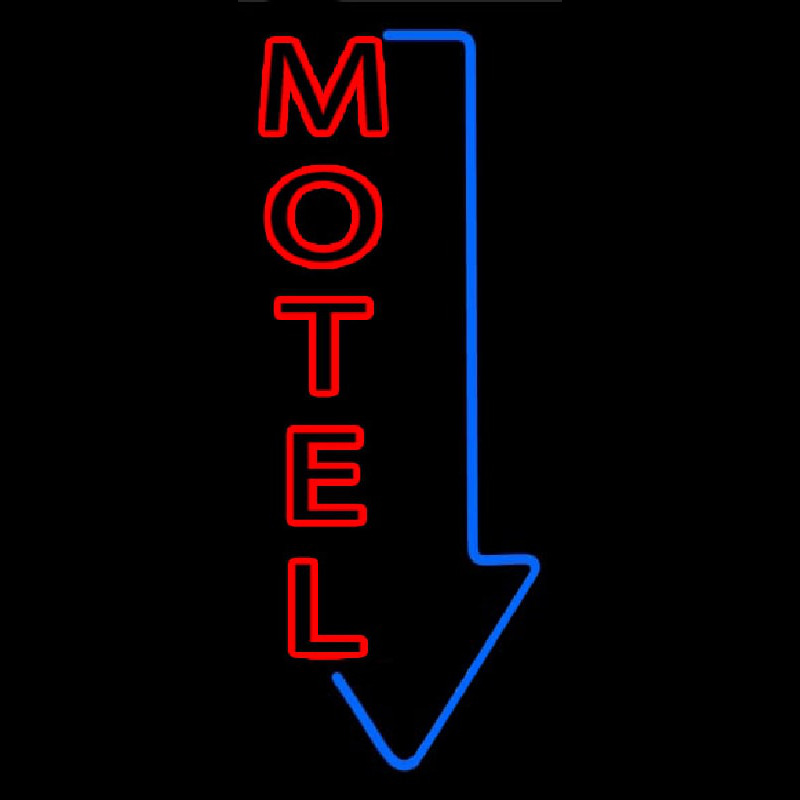 Motel With Down Arrow Neonskylt