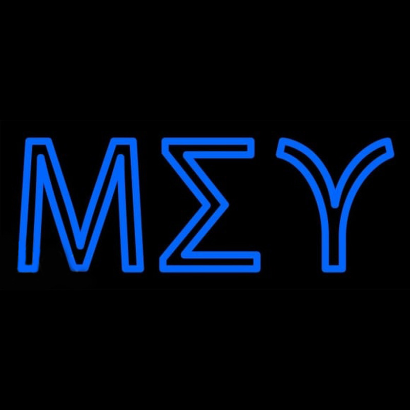 Mu Sigma Upsilon Neonskylt