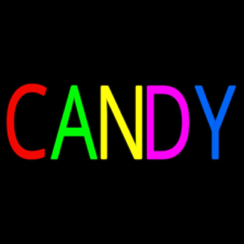 Multi Colored Block Candy Neonskylt