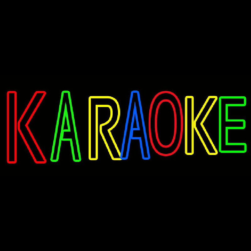 Multi Colored Karaoke Neonskylt