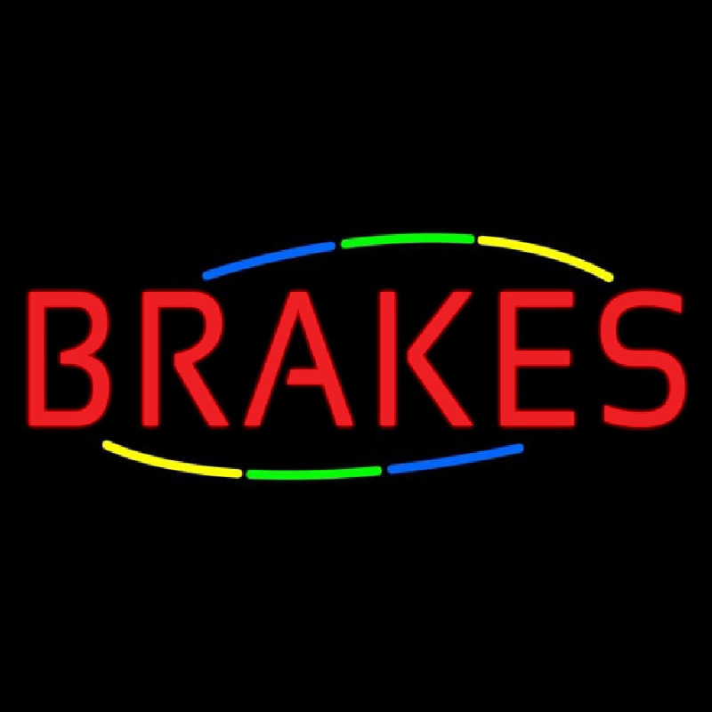 Multicolored Deco Style Brakes Neonskylt