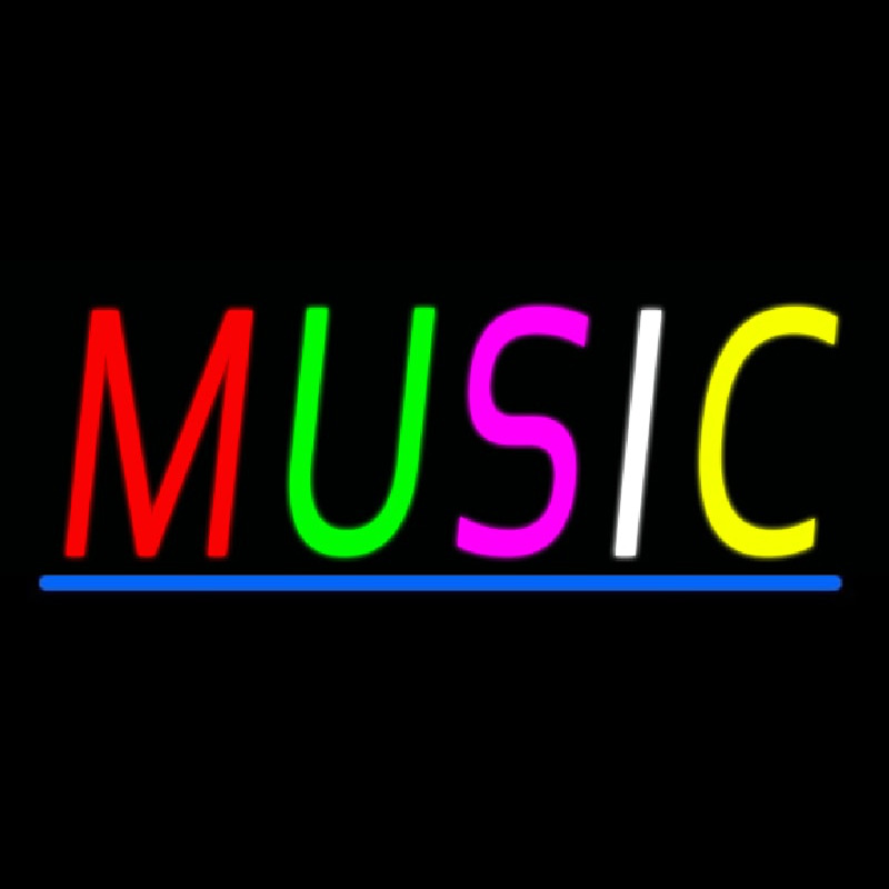 Multicolored Music 2 Neonskylt