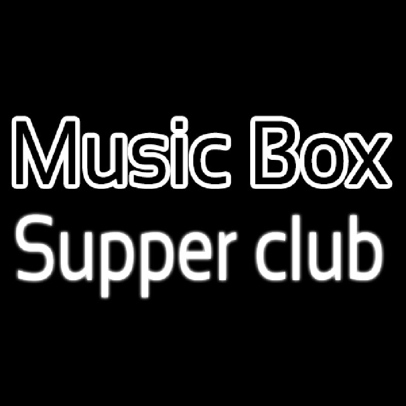 Music Bo  Supper Club Neonskylt