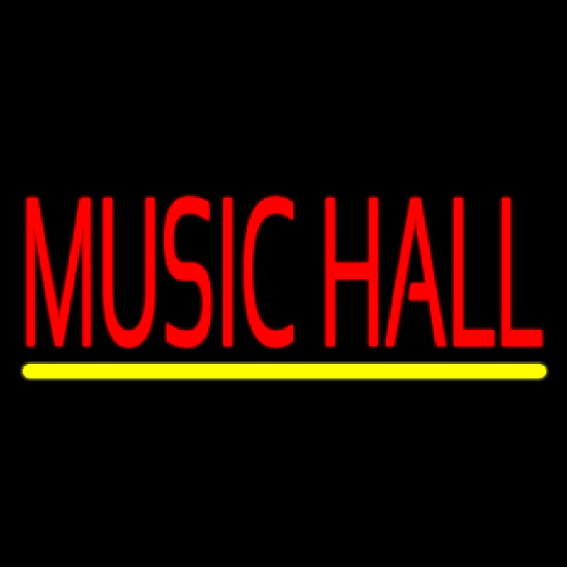 Music Hall White 2 Neonskylt