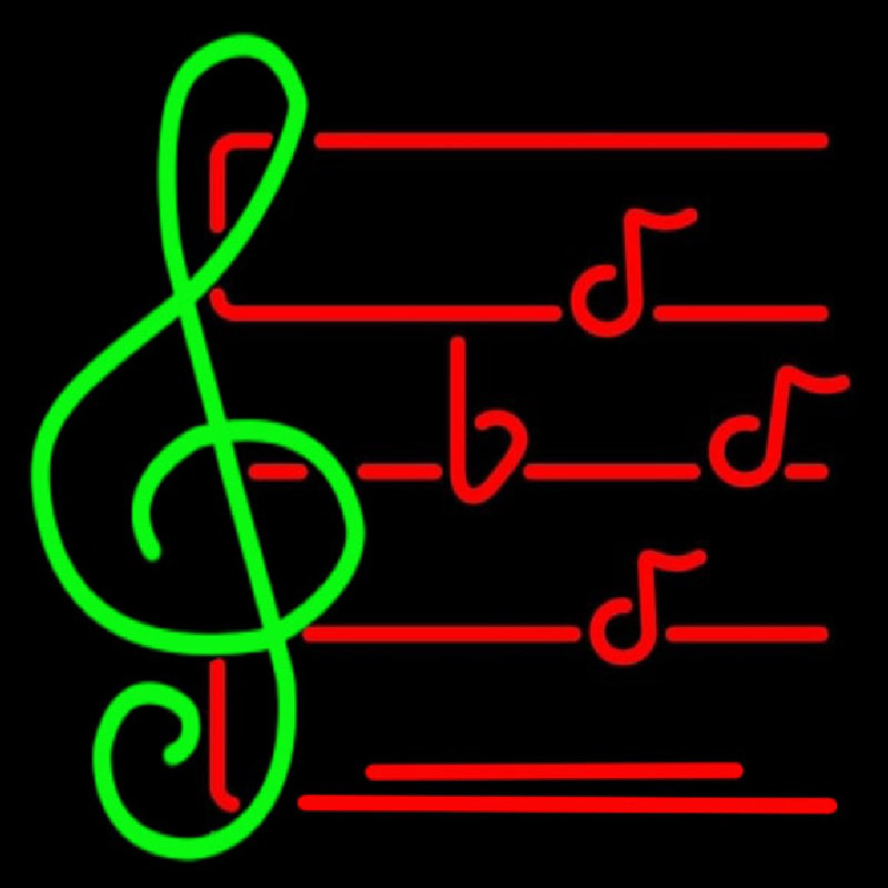 Music Note Neonskylt