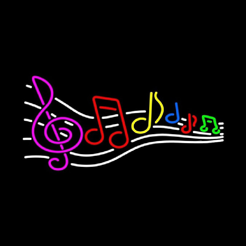 Music Notes 1 Neonskylt