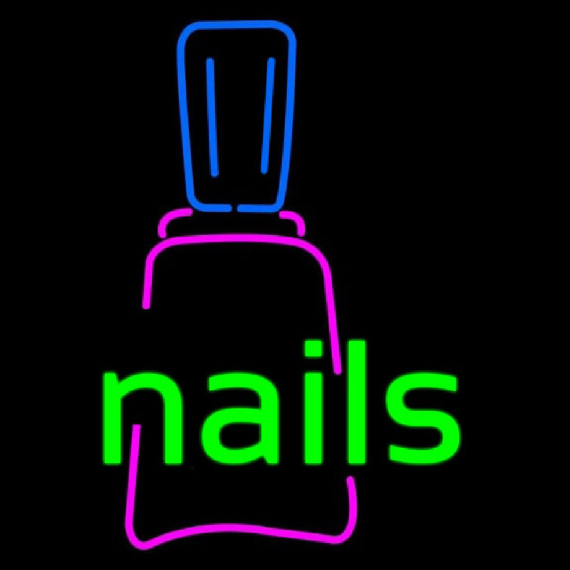 Nails With Nail Logo Neonskylt