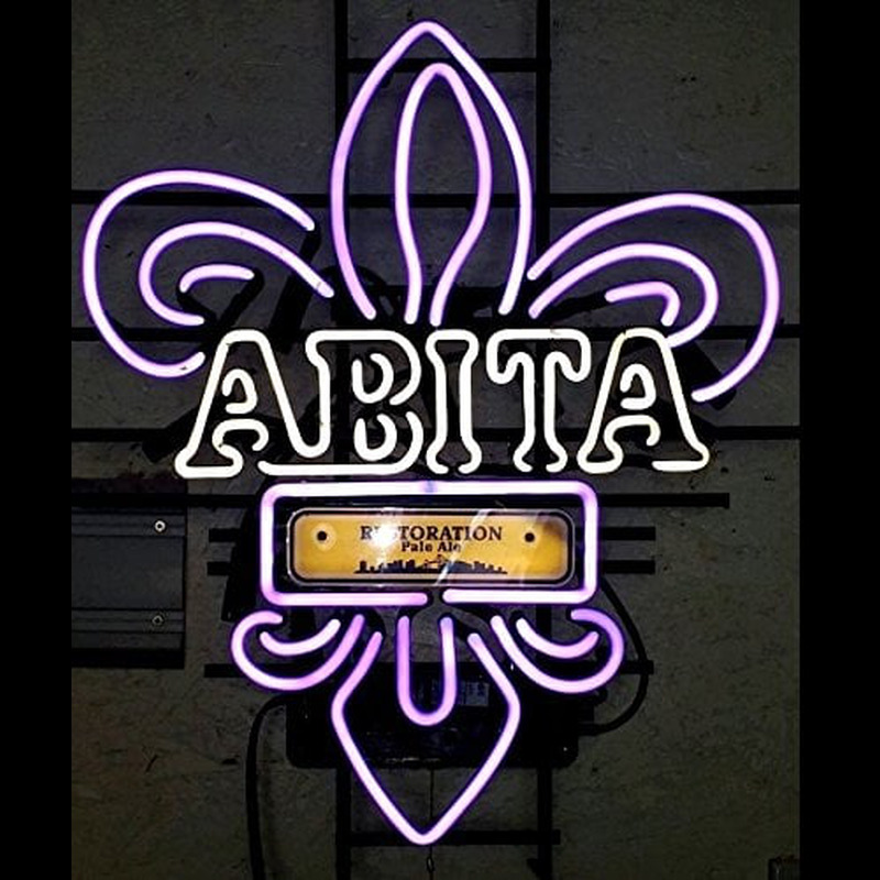 New Abita Restoration Pale Ale Nola Purple Man Cave Neonskylt