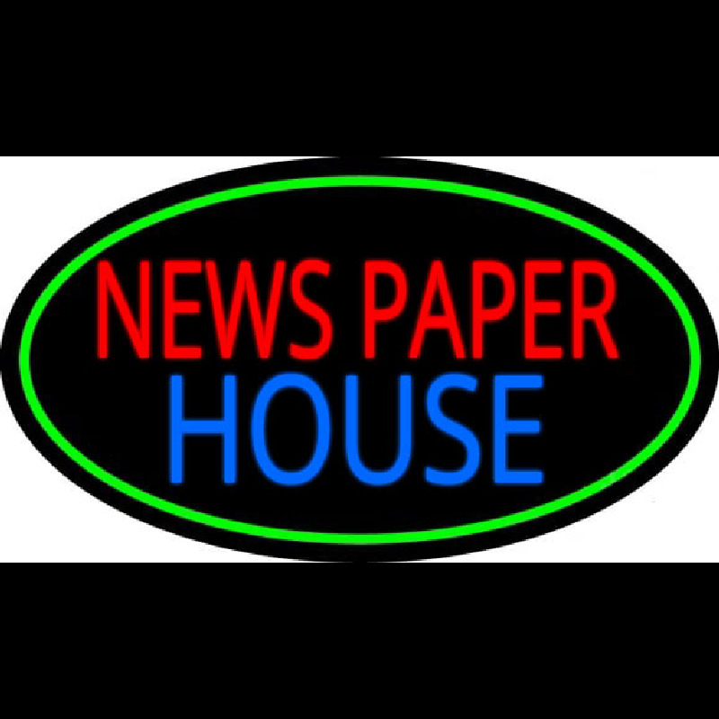 Newspaper House Neonskylt