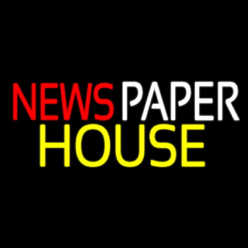 Newspaper House Neonskylt