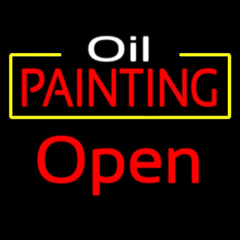 Oil Painting Open Neonskylt