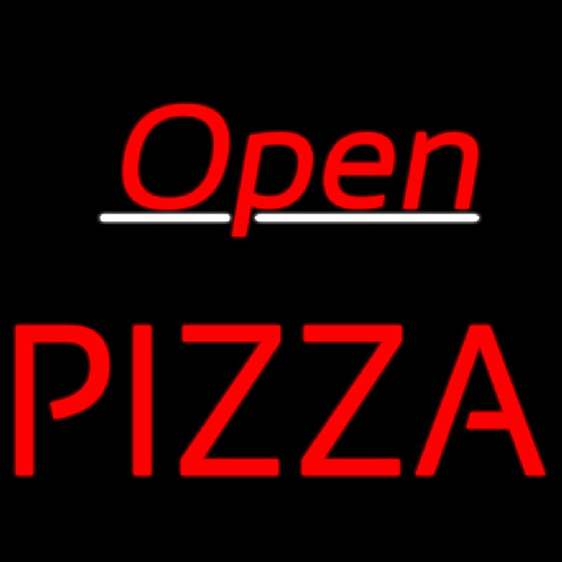 Open Block Pizza Neonskylt