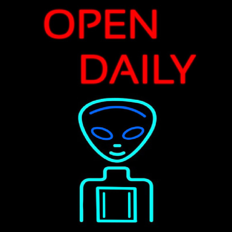 Open Daily Neonskylt