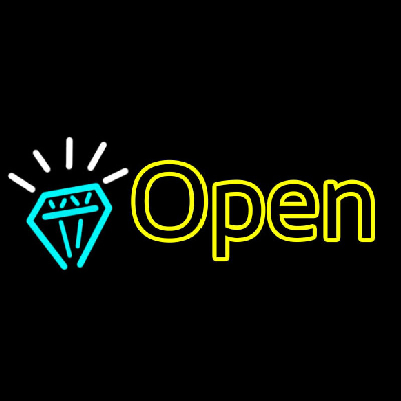 Open Diamond Neonskylt