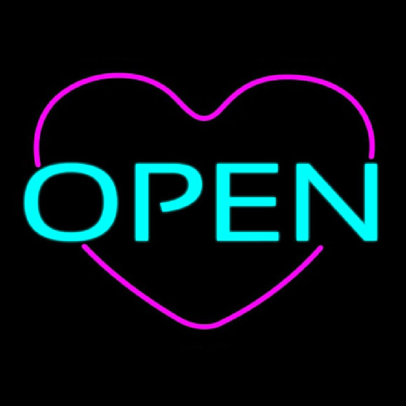 Open Heart Neonskylt