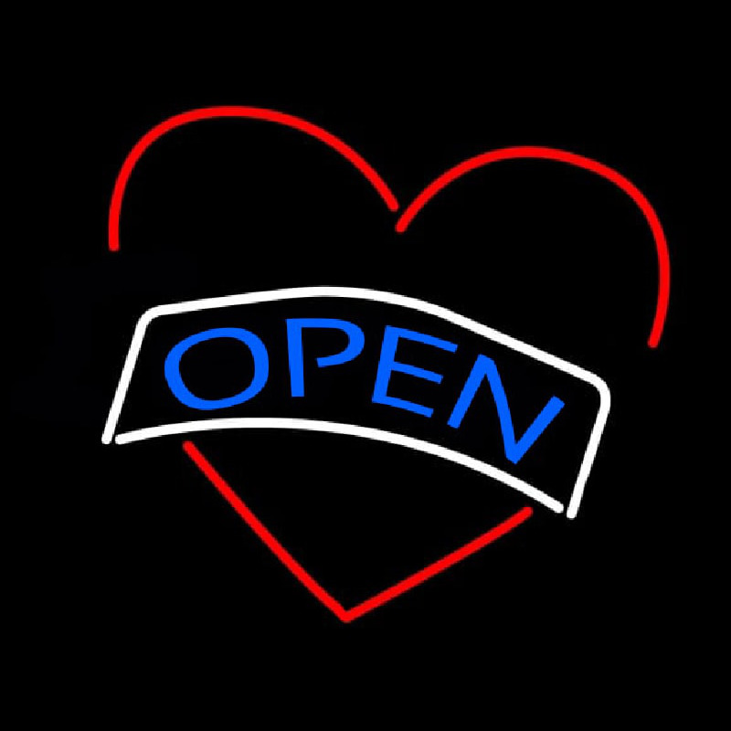 Open Heart Neonskylt