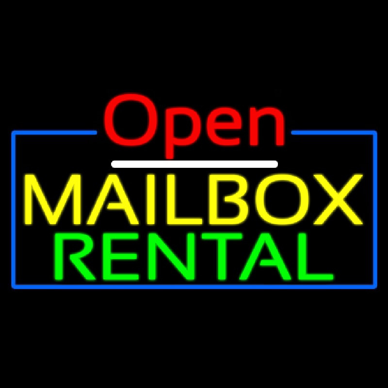 Open Mailbo  Rental Neonskylt