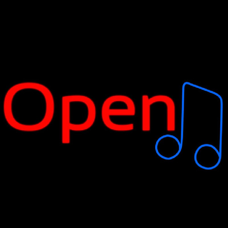 Open Music Neonskylt