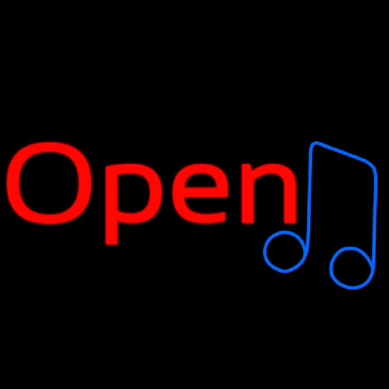 Open Music Tone Neonskylt