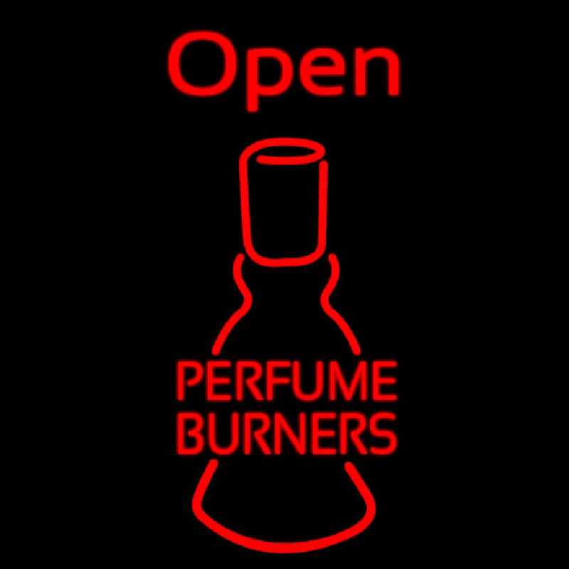 Open Perfume Burners Neonskylt