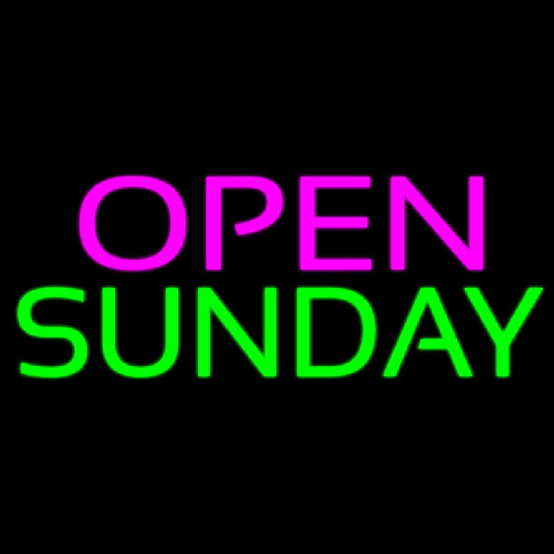 Open Sunday Neonskylt