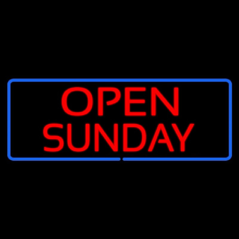 Open Sunday Neonskylt