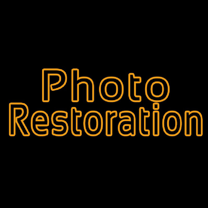 Orange Photo Restoration Neonskylt