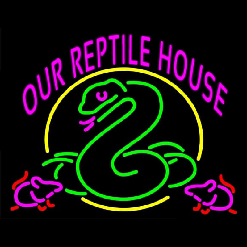 Our Reptile House Neonskylt